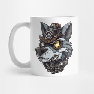 Derpy steampunk wolf Mug